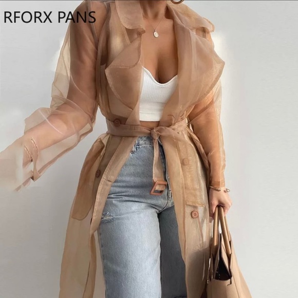 NEW Woman’s Elegant Solid Button with Sashes Turn Down Collar Long Sleev… - Picture 3 of 4